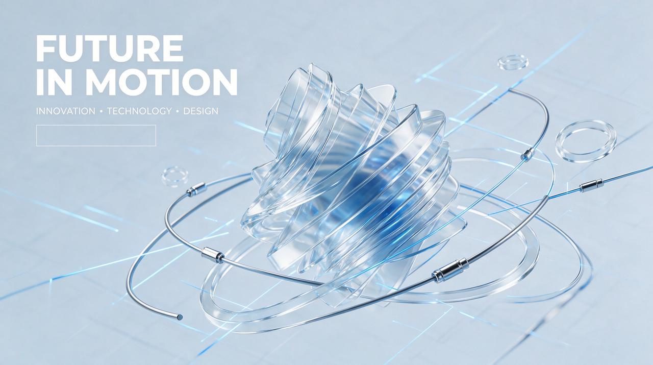 Tech Presentation Cover With 3D Acrylic Seedream 5 Pro preview