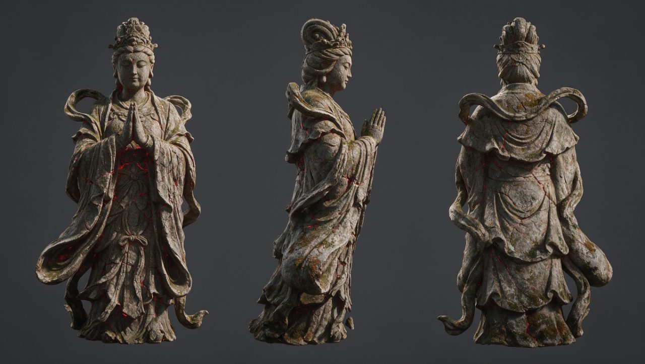 Three View Ancient Goddess Statue Seedream 5 Pro preview