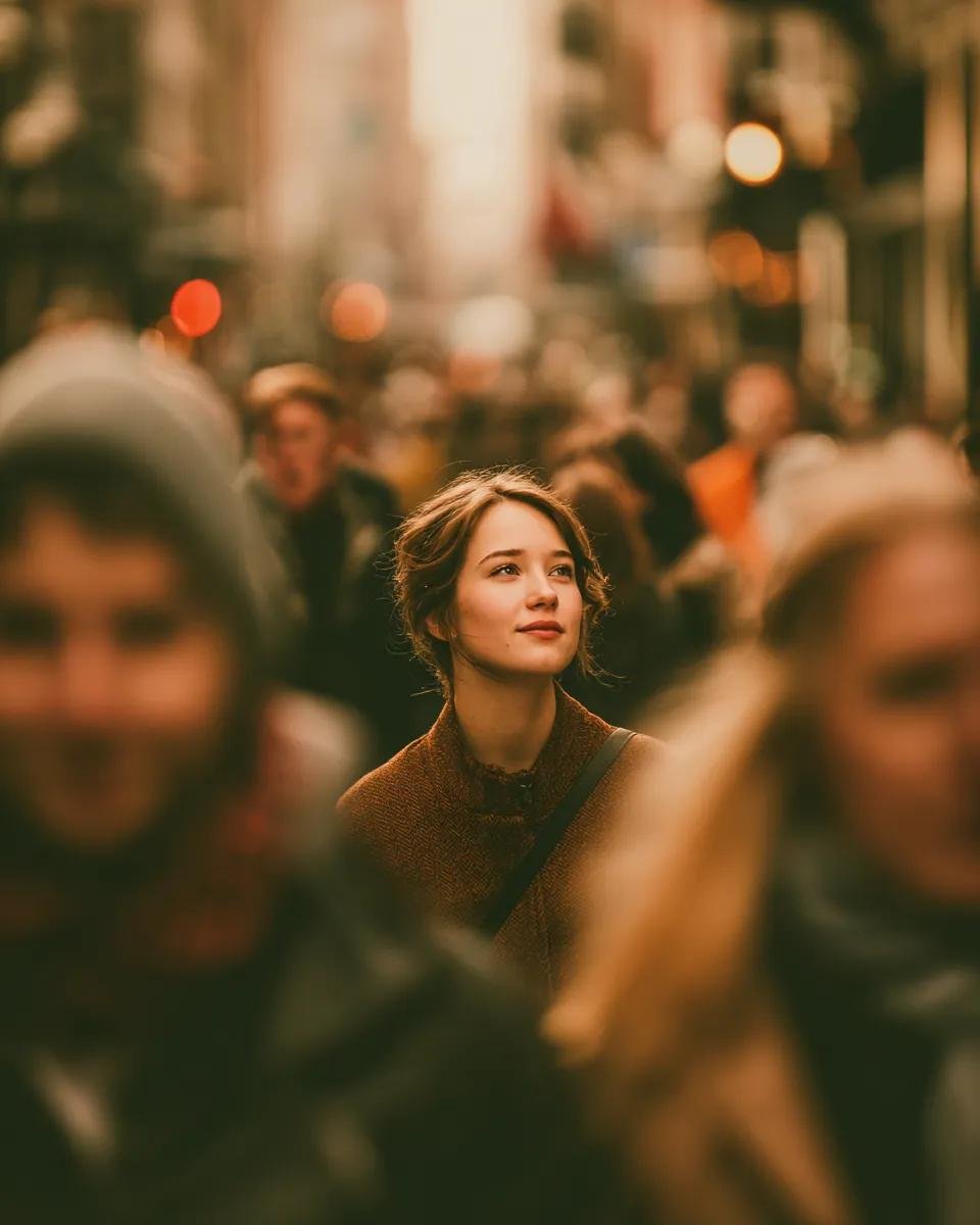 Woman In Bustling Crowd Seedream 5 Pro preview
