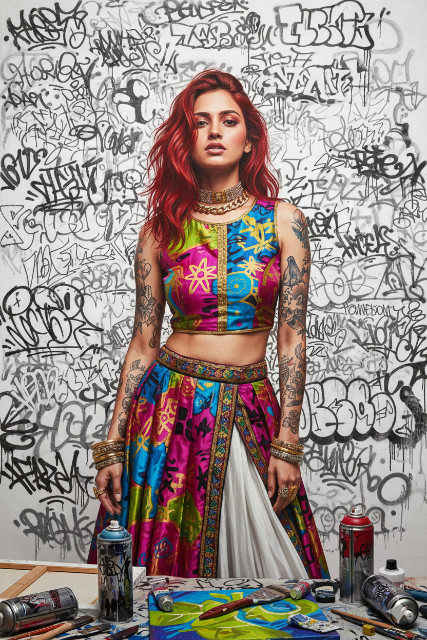 Silken Graffiti Muse Nano Banana Pro preview image