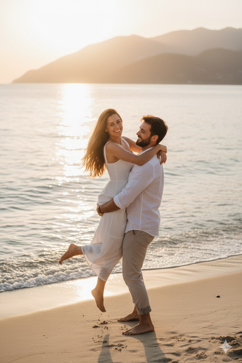 Couple in beach Nano Banana Pro preview image