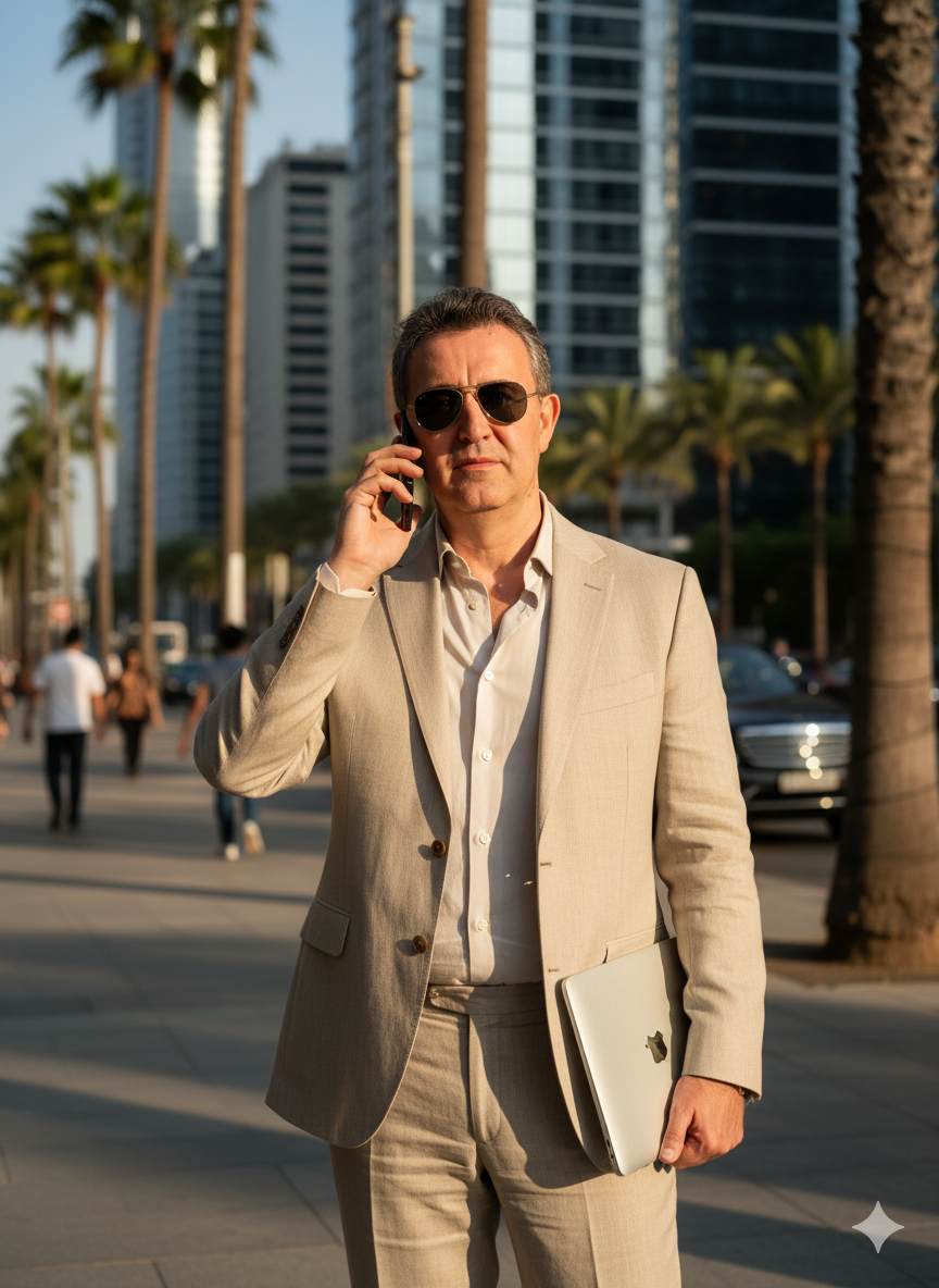 Telefonando ao ar livre Nano Banana Pro preview image