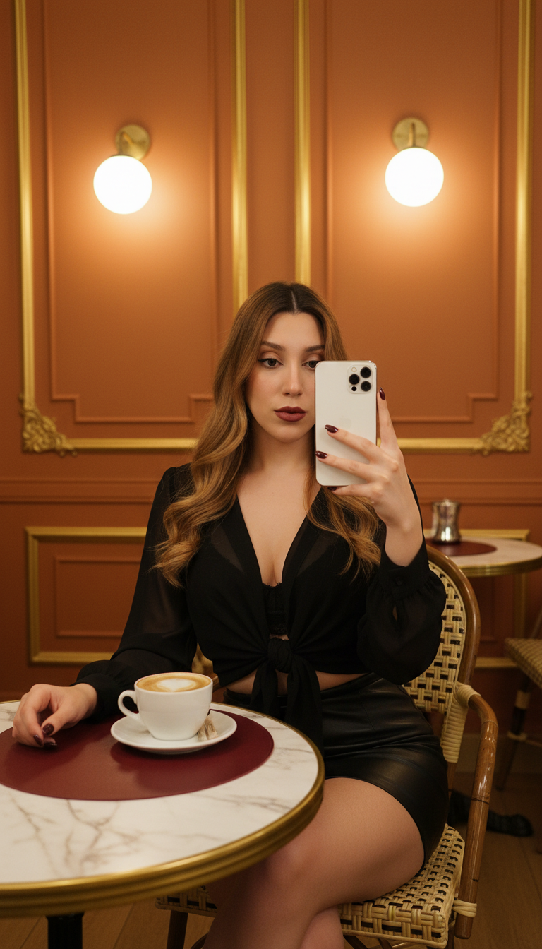 Ronika selfie in Cafe Nano Banana Pro preview image