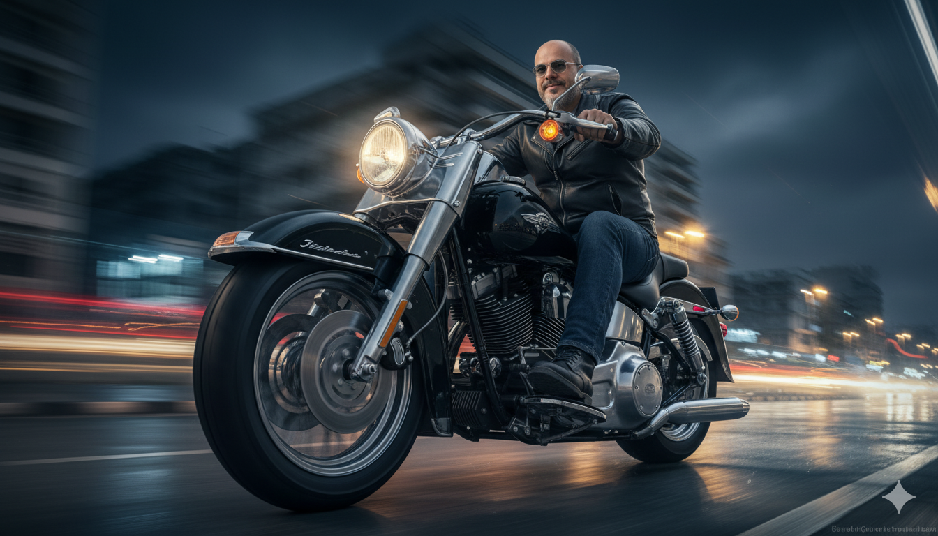 Night rider Nano Banana Pro preview image