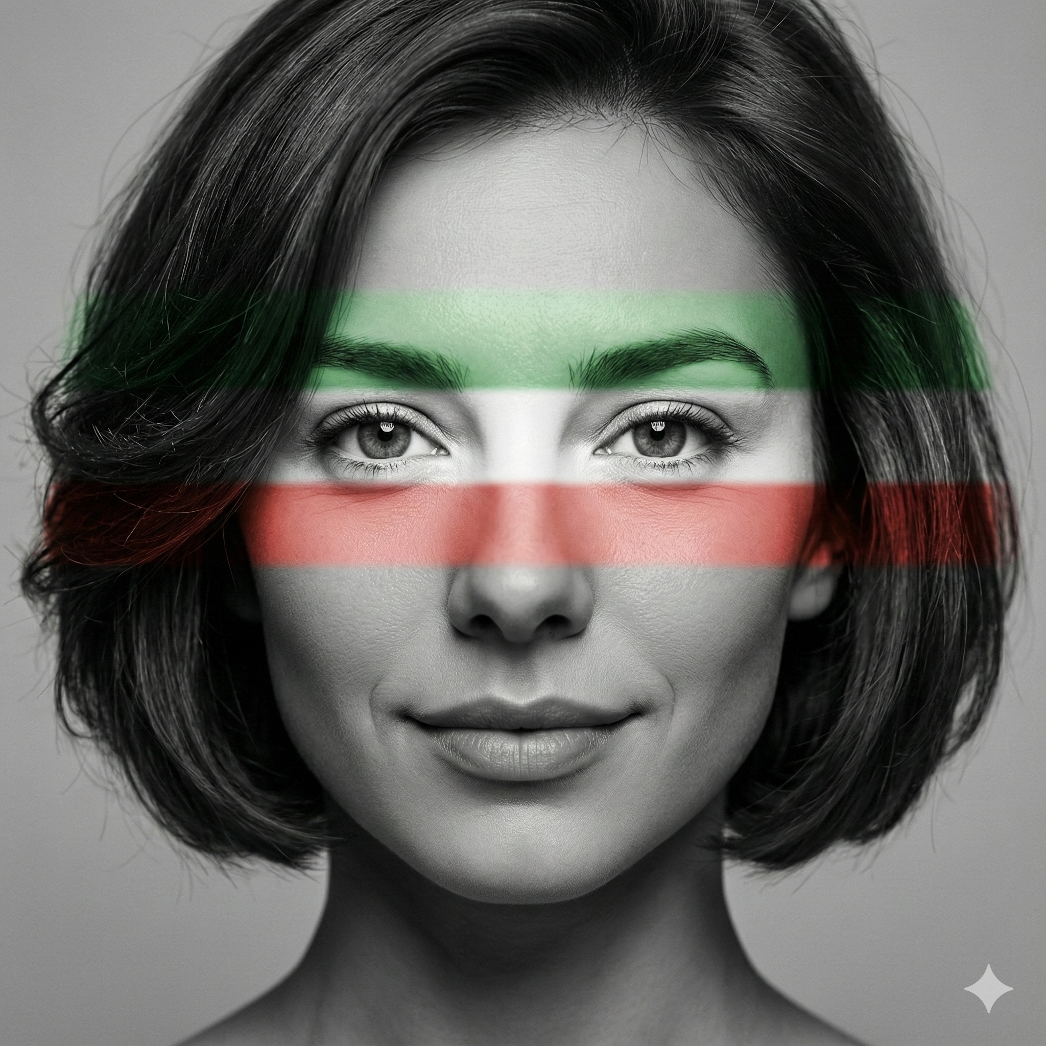 Iran flag in face (smart) Nano Banana Pro preview image