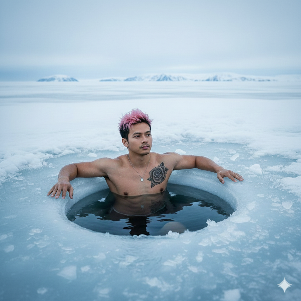 Arctic Ice Bath Potrait Nano Banana Pro preview image