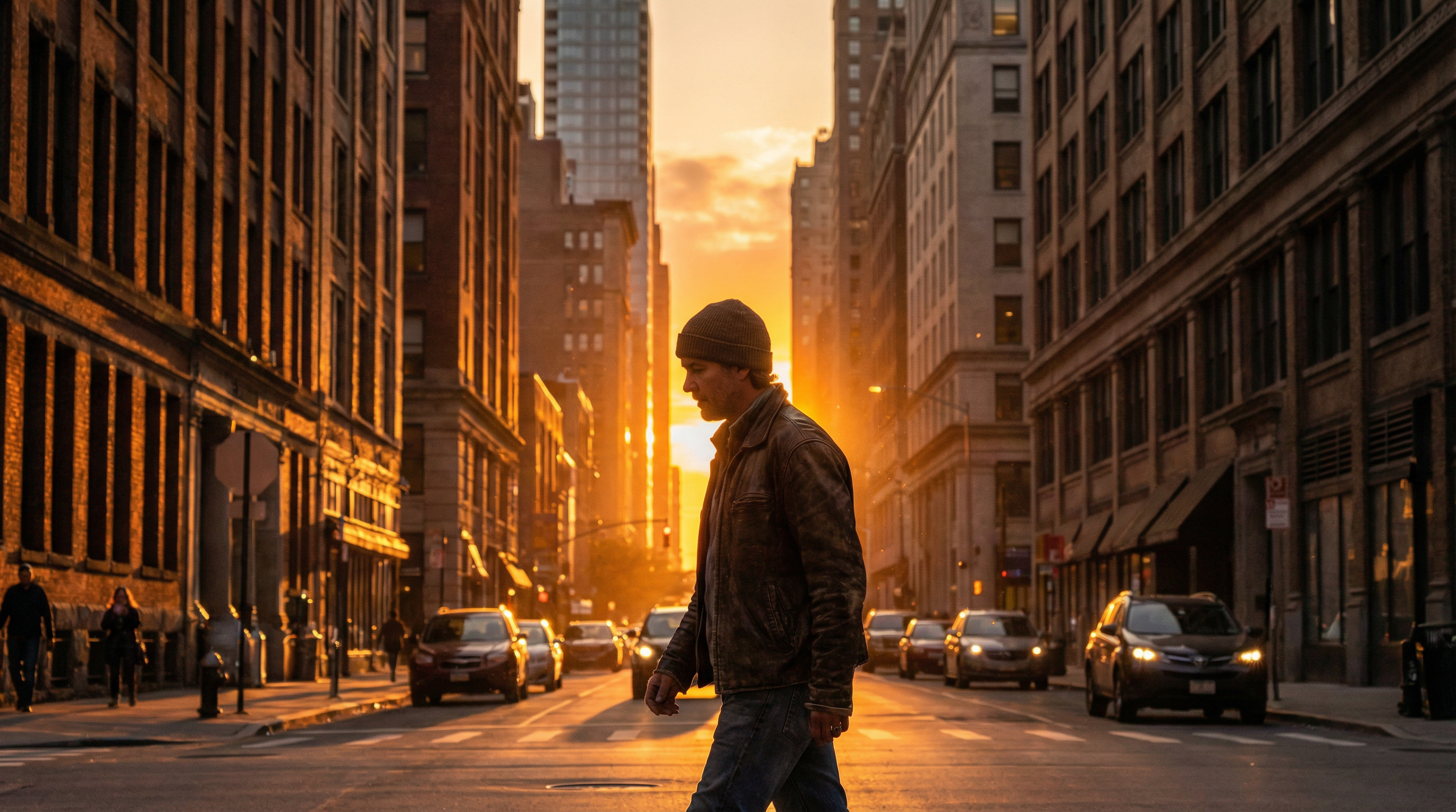 CITY STREET SUNSET Nano Banana Pro preview image