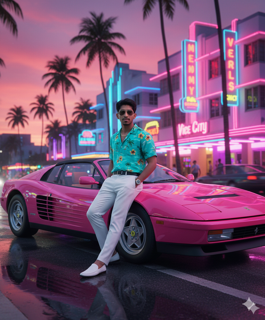 Vice City Vibe Nano Banana Pro preview image