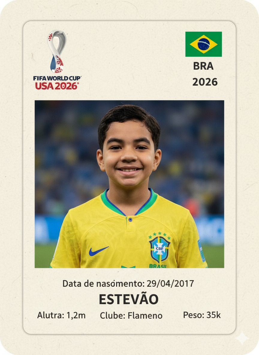 Figurinha da Copa 2026 Nano Banana Pro preview image