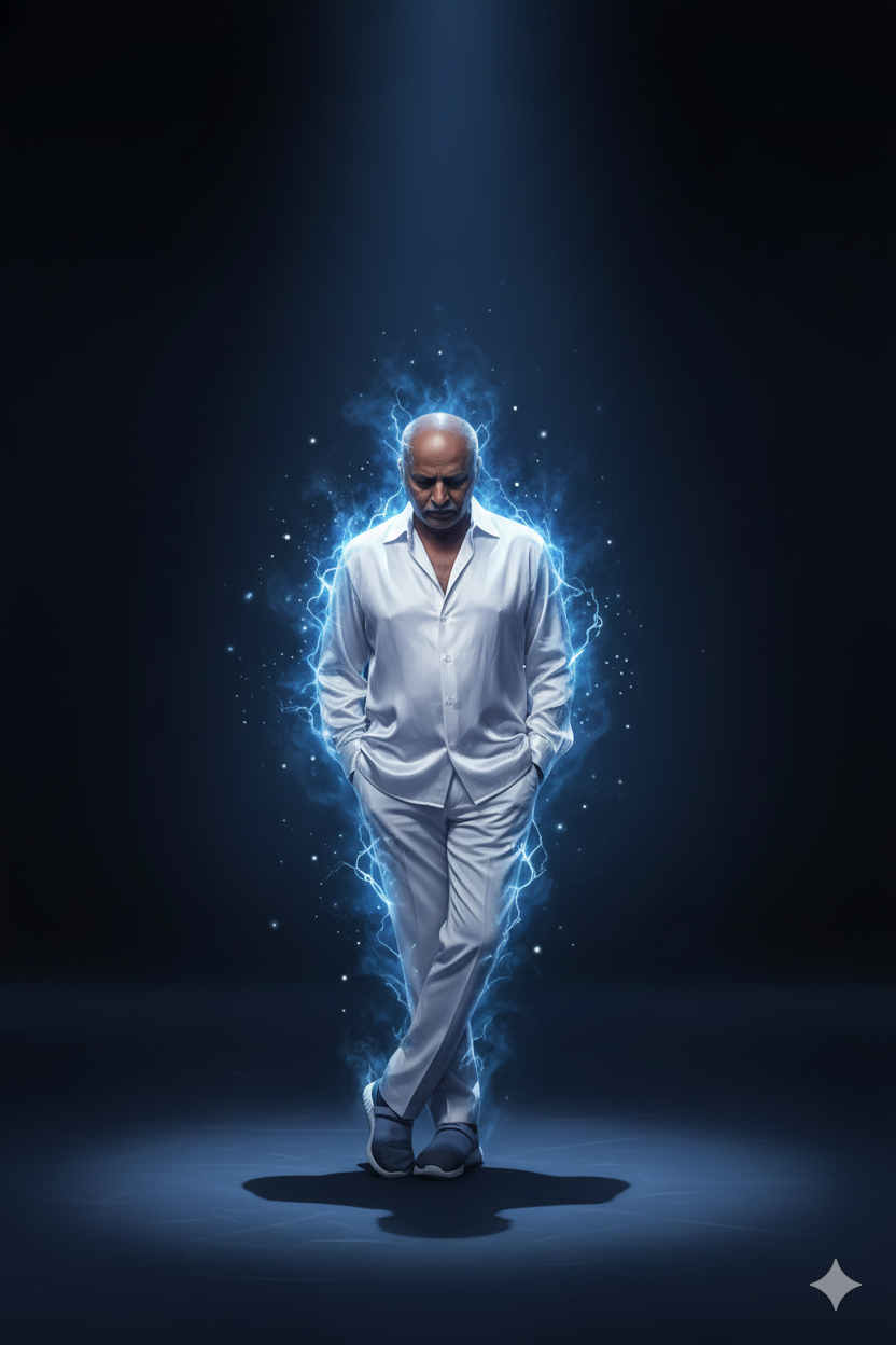 Man in Electric blue ethereal Nano Banana Pro preview image
