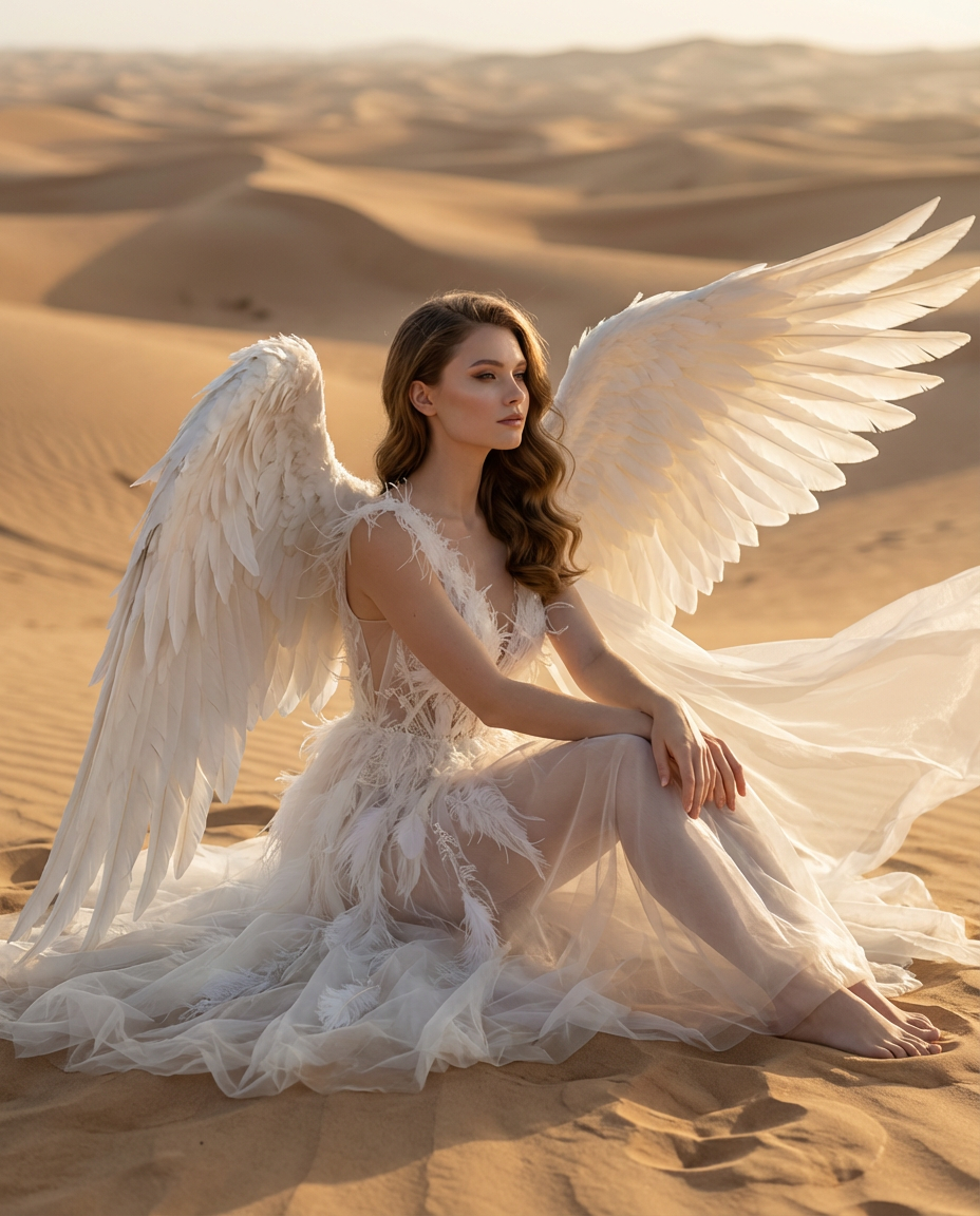 The Angel Between Dunes Nano Banana Pro preview image