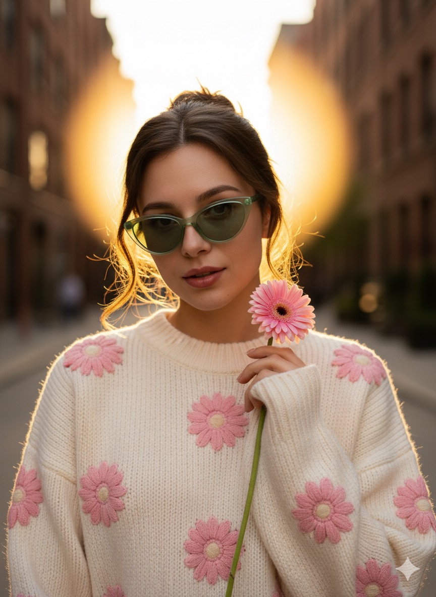 Pink flowers style Nano Banana Pro preview image