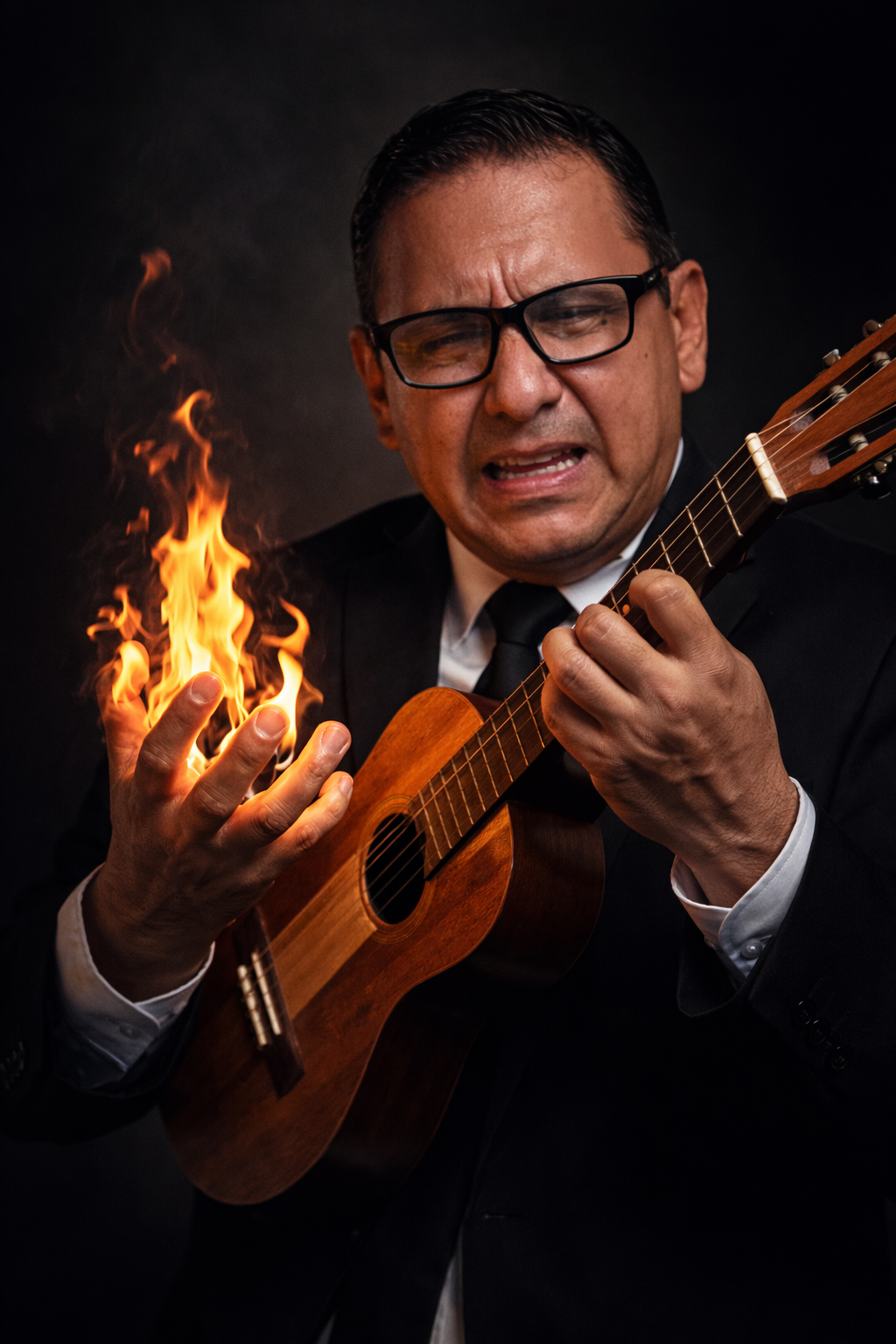 Guitarrista on Fire Nano Banana Pro 预览图