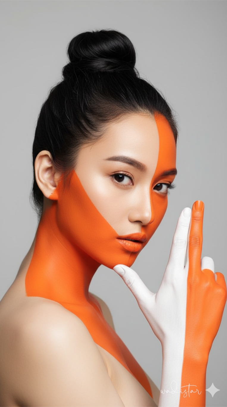 Dual Tones: A Study in Orange and White Nano Banana Pro preview image