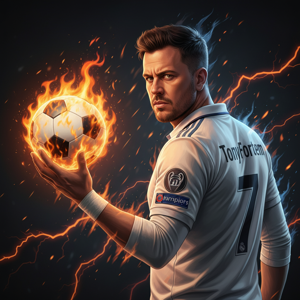 Flaming Goal Scorer Nano Banana Pro preview image