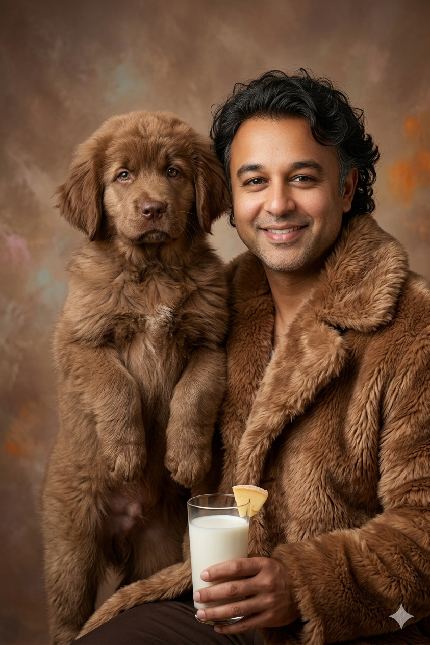Man with a dog Nano Banana Pro preview image