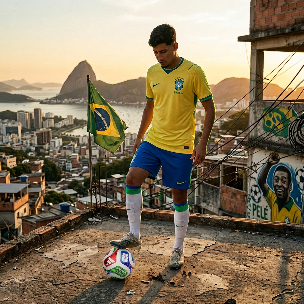 World Cup photo shoot in the favela Nano Banana Pro preview image