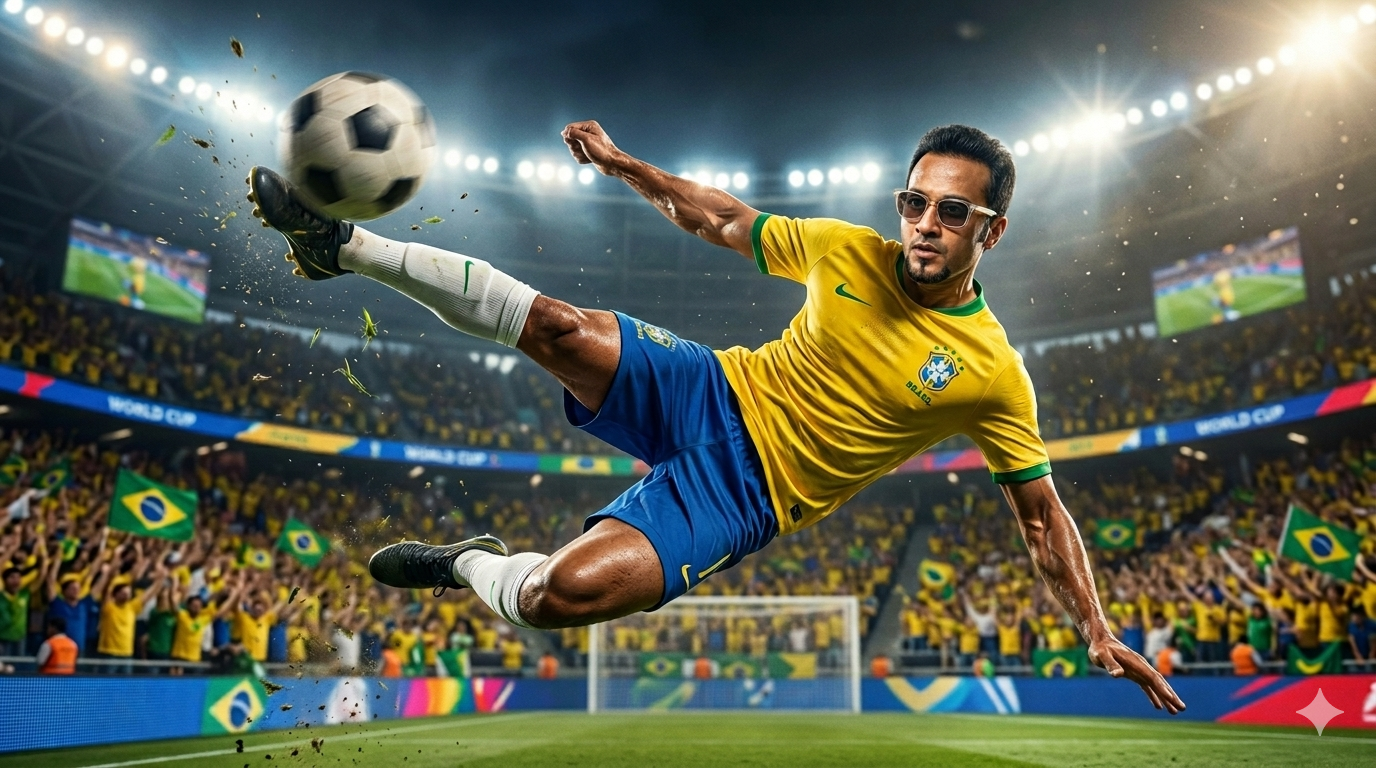 World Cup football Poster Nano Banana Pro preview image