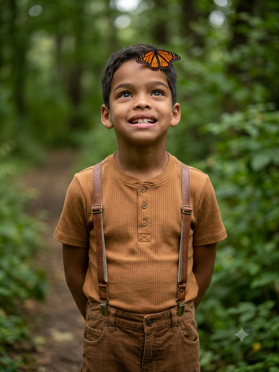 Fineart boy n butterfly Nano Banana Pro preview image