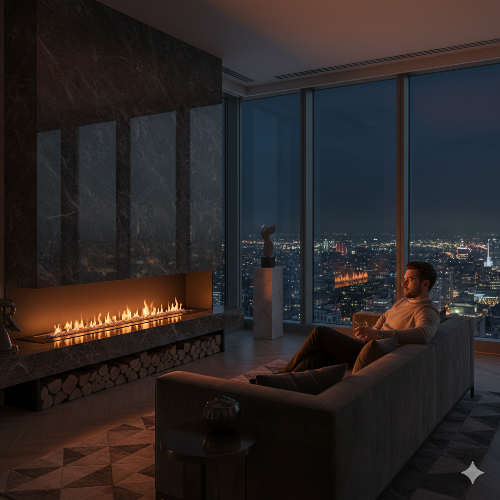 Penthouse Fireplace Modern Luxury Nano Banana Pro preview image