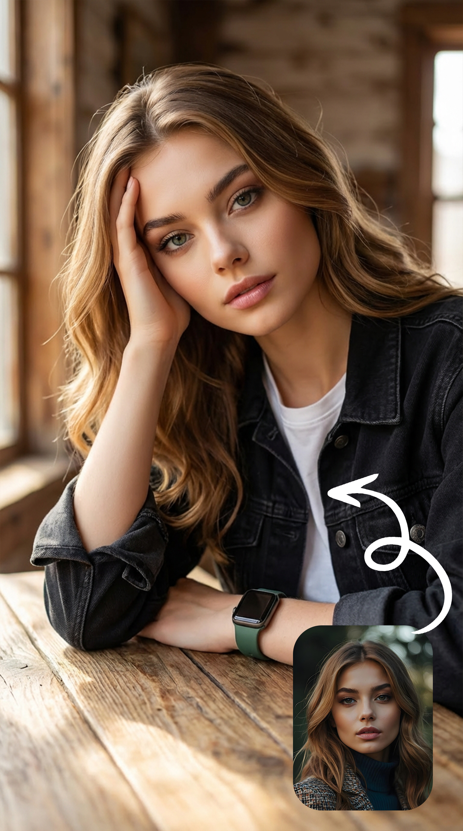 Black Denim Portrait Nano Banana Pro preview image