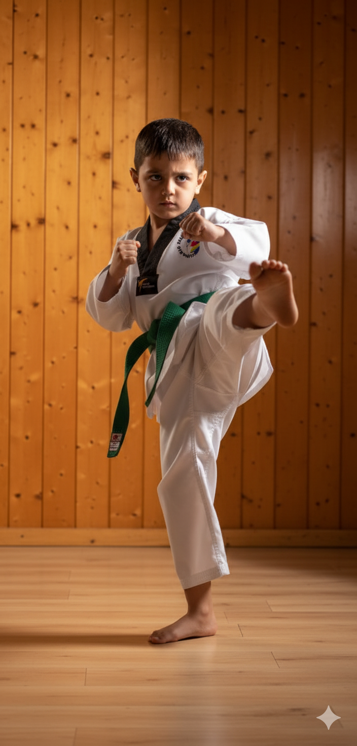 Kid doing Karate Pose Nano Banana Pro preview image