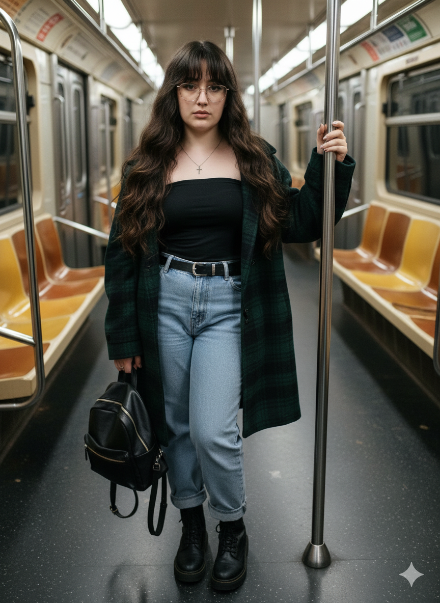 Mulher no Metrô Nano Banana Pro preview image