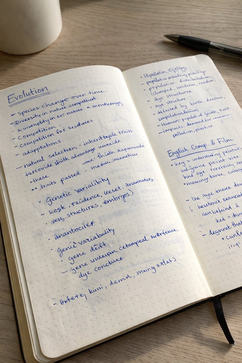 Realistic Handwritten Study Notes preview image