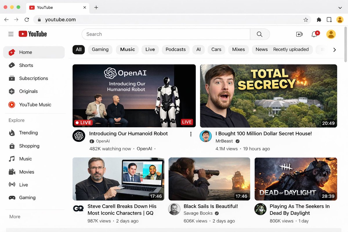 Video Streaming Platform Homepage UI preview image