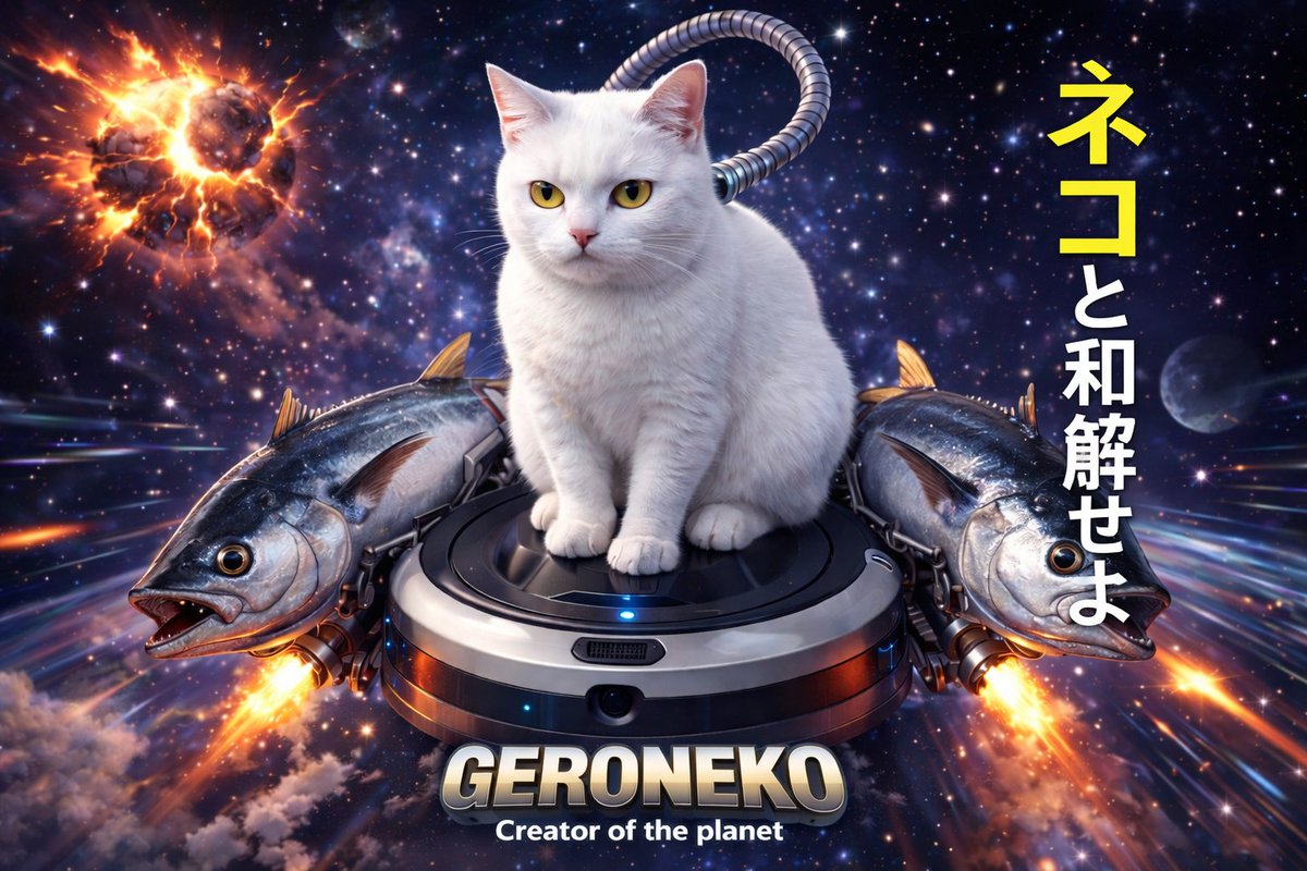 Sci-Fi Cat on Fish-Powered Vacuum preview image
