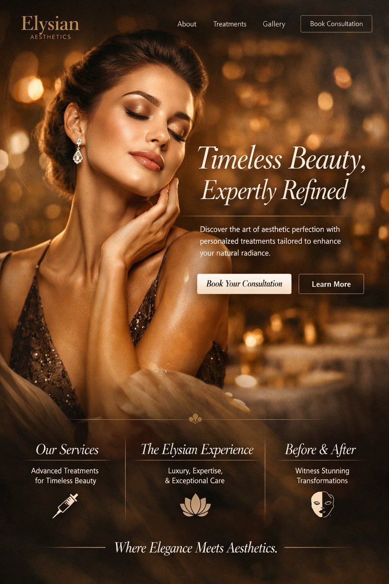Luxury Aesthetics Website Mockup preview image