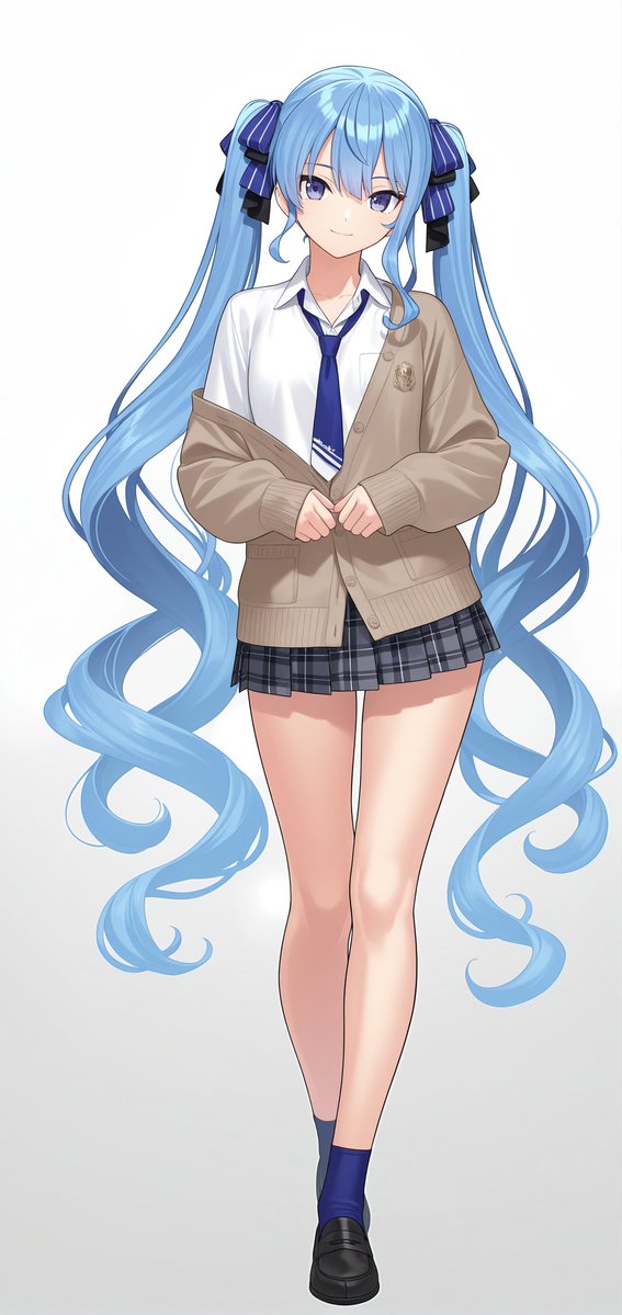 Anime Schoolgirl Full-Body Portrait preview image
