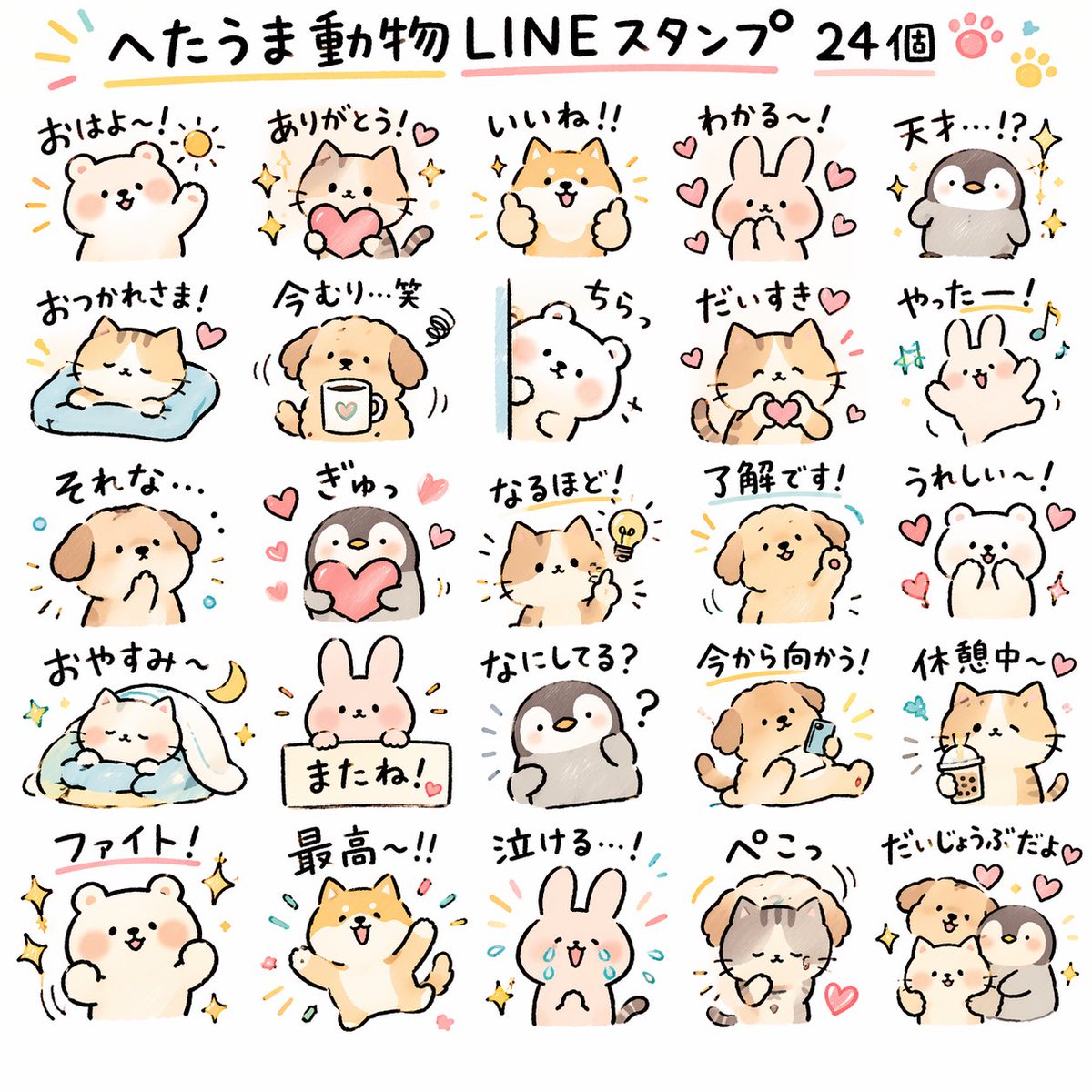 Quirky Animal Sticker Set preview image