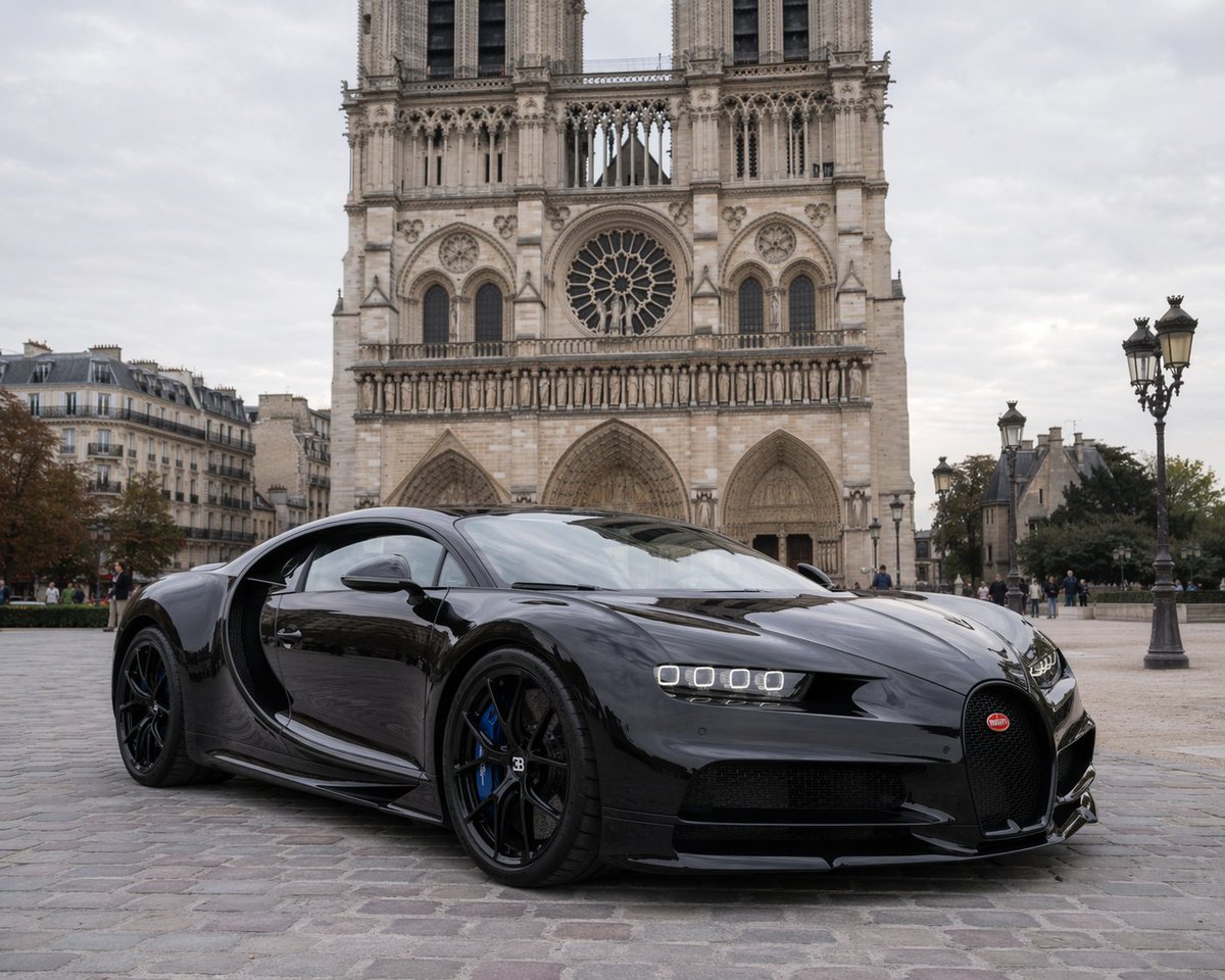 Hypercar Parked Before a Historic Landmark preview image