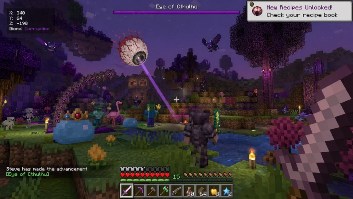 Voxel Survival Game Crossover UI preview image