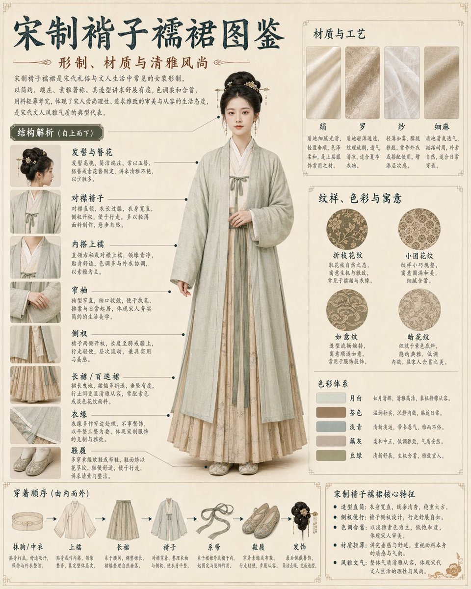 Song Dynasty Hanfu Infographic Guide preview image