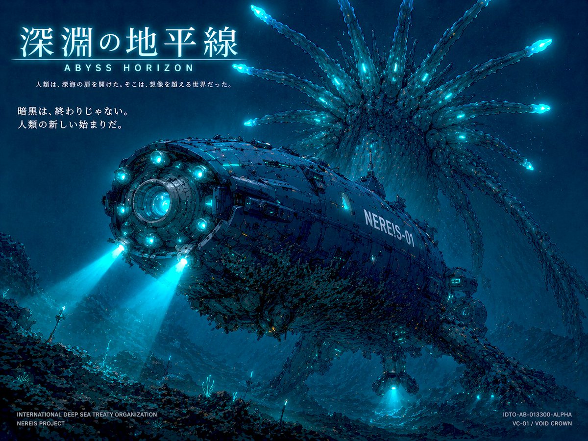 Sci-Fi Deep Sea Submarine Poster preview image