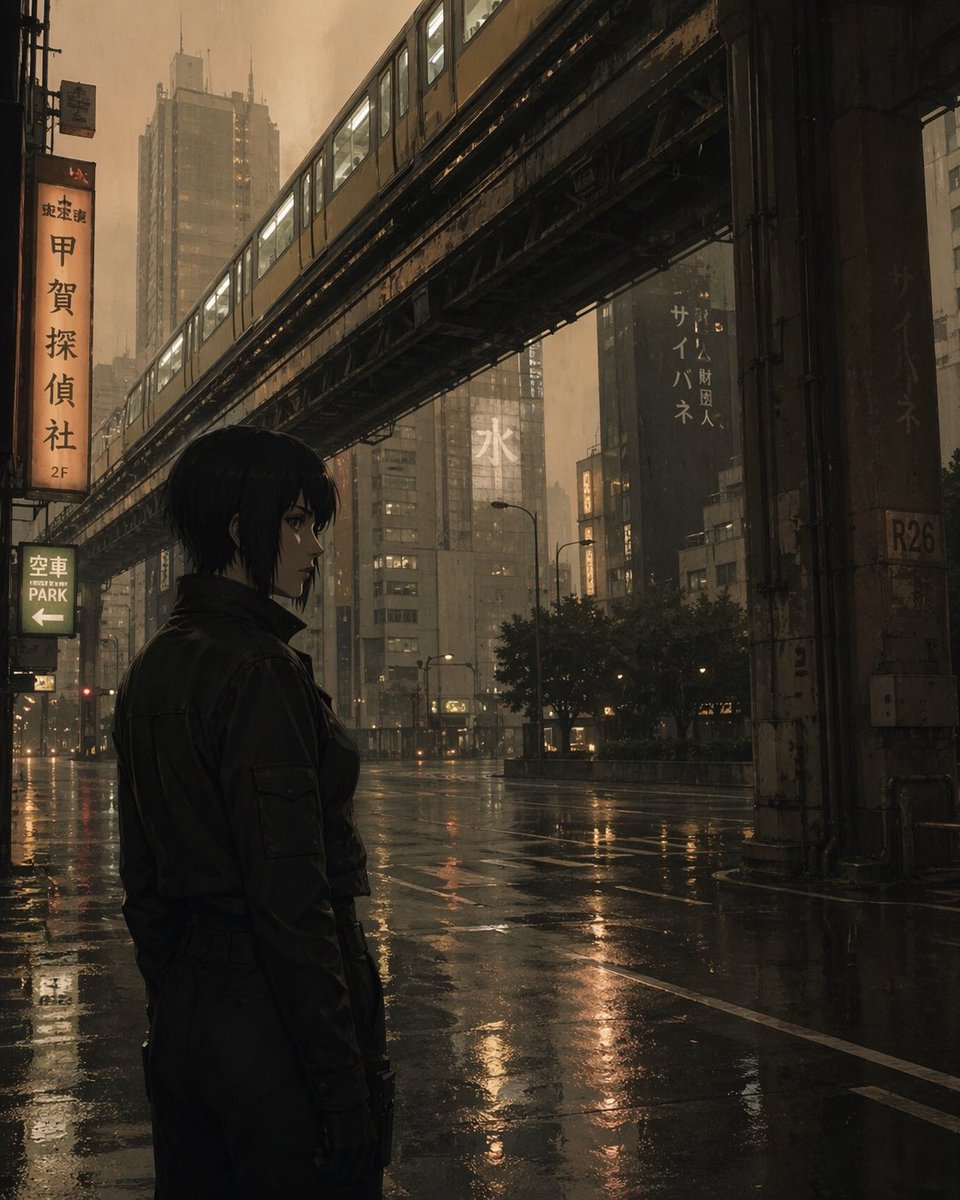 Moody Cyberpunk Cityscape preview image