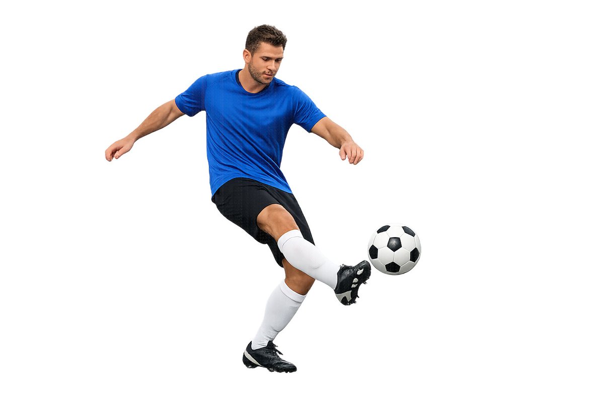 Transparent background soccer player preview image