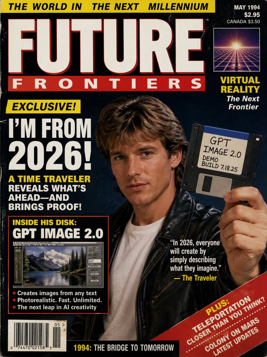 1990s Time Traveler Magazine Cover preview image