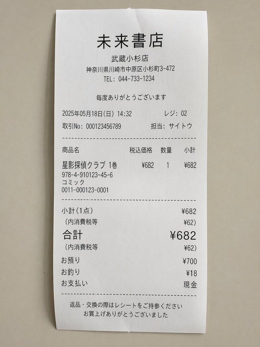 Realistic Manga Receipt Generator preview image