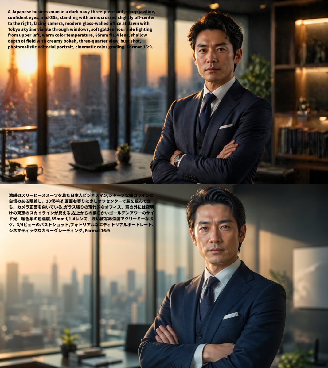 Bilingual Prompt Comparison Portrait preview image