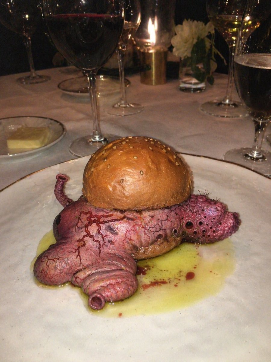 Surreal Octopus Burger Fine Dining Photo preview image
