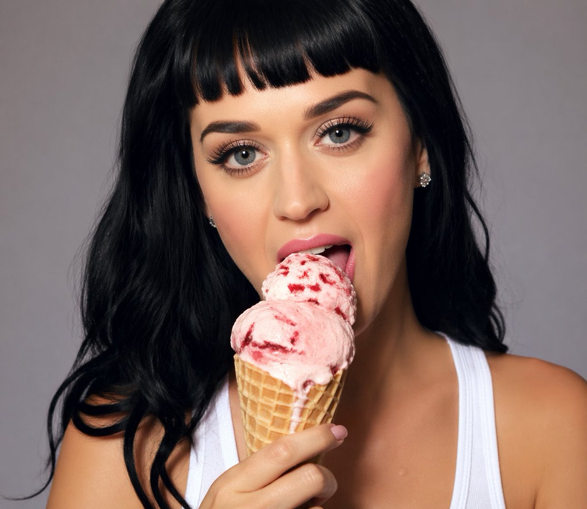 Studio Portrait With Strawberry Ice Cream preview image