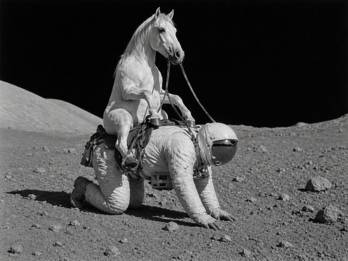 Surreal Lunar Horse Rider preview image
