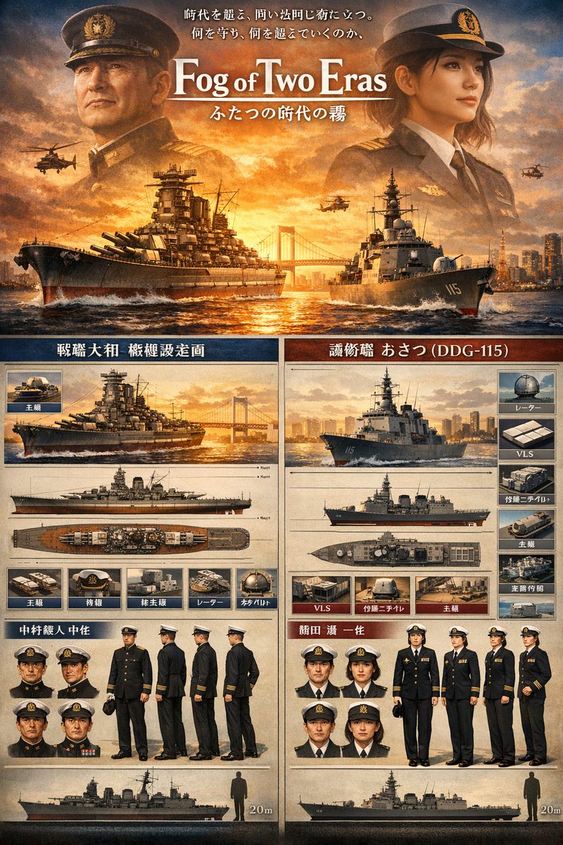 Two-Era Naval Comparison Poster preview image