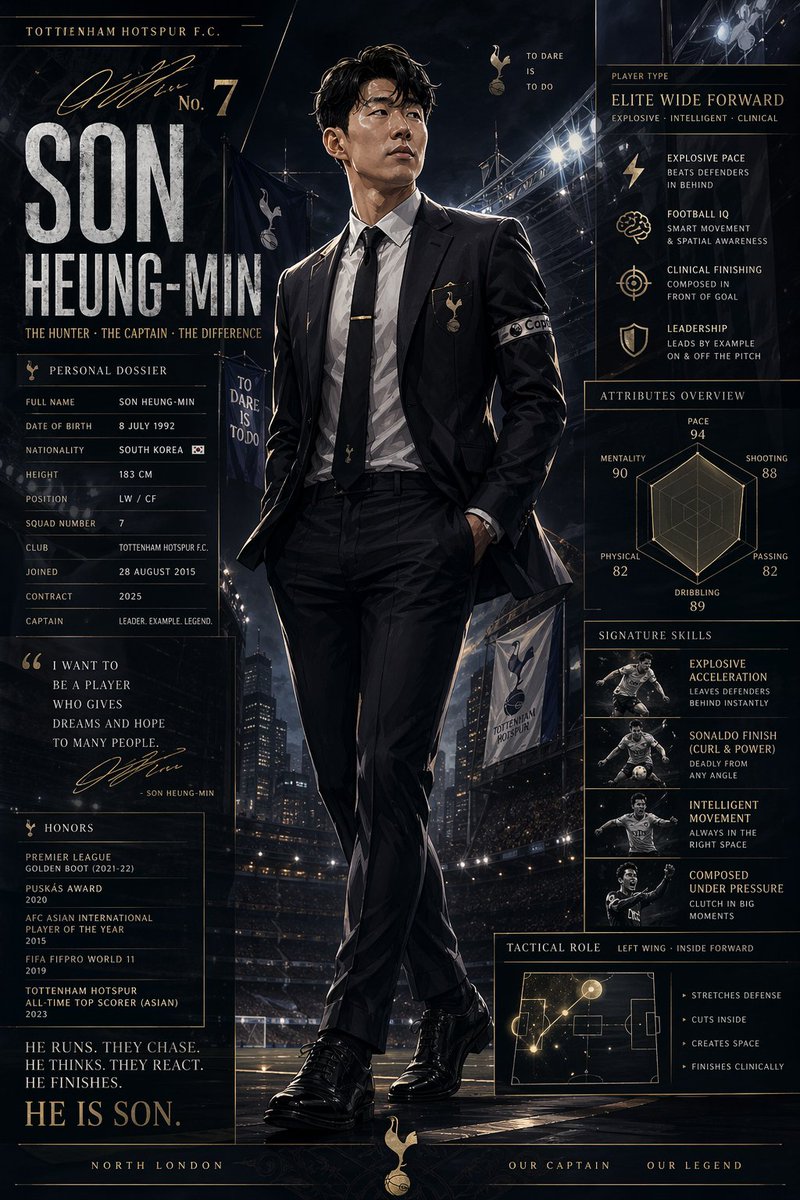Luxury Football Captain Infographic Poster preview image