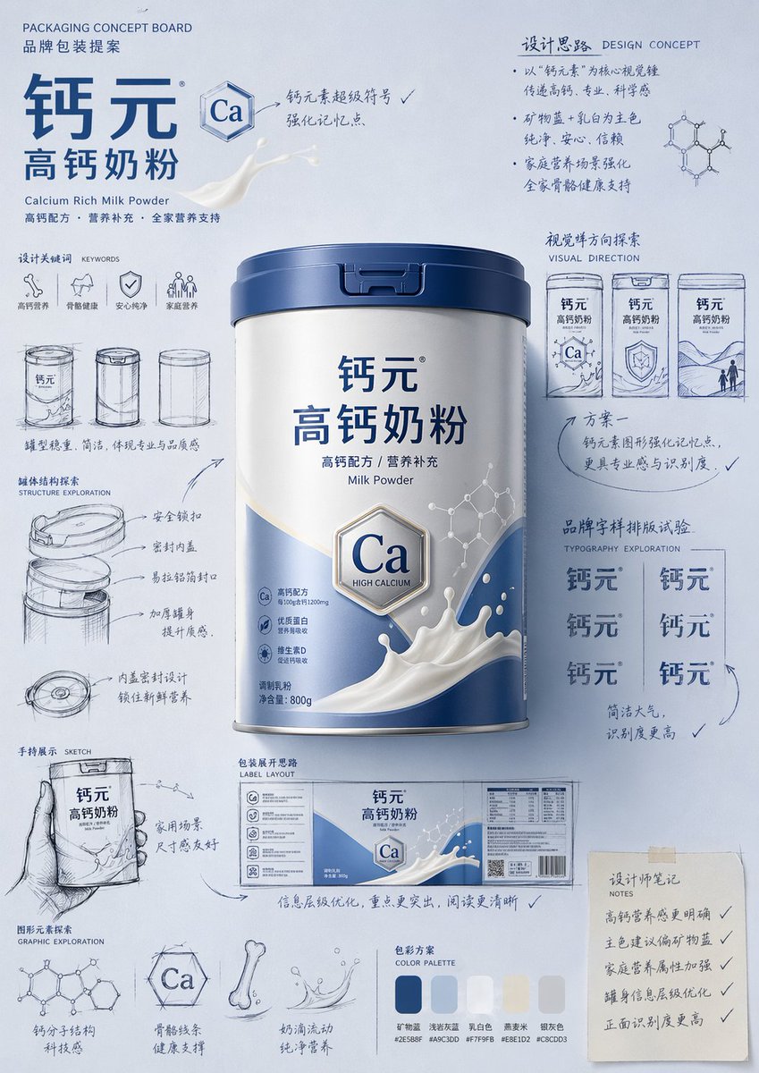 Packaging Design Proposal Board Prompt preview image