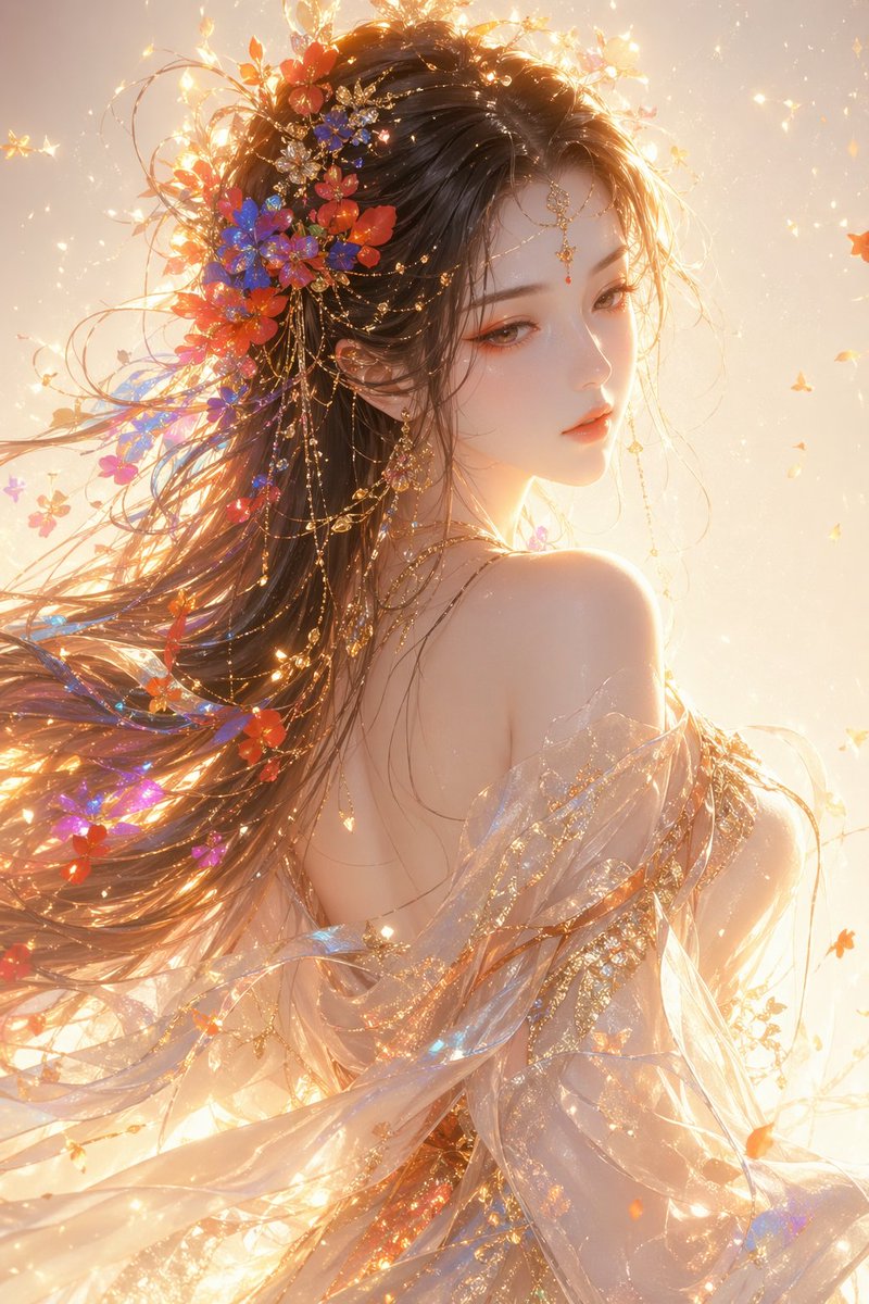 Oriental Fantasy Female Portrait Prompt preview image