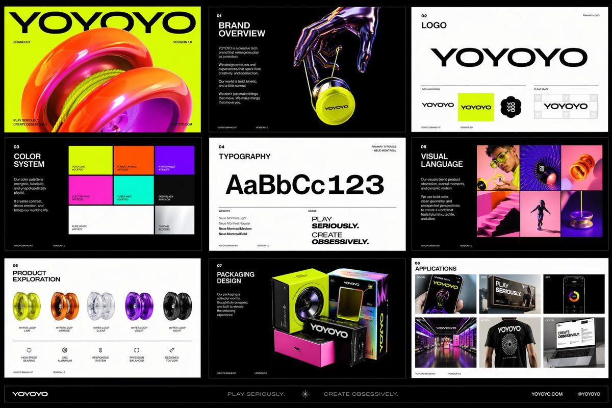 Futuristic Yo-Yo Brand Book Board preview image